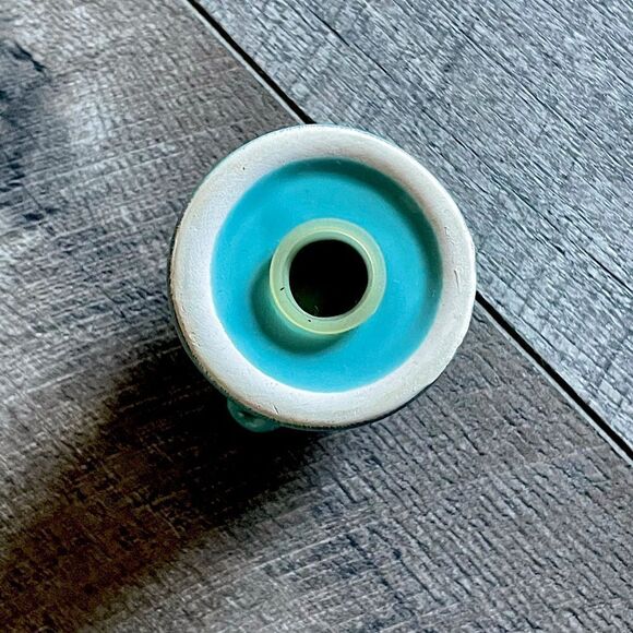 Teal, Porcelain “Rooster”, Salt & Pepper Shakers with Rubber Stoppers. - Picture 4 of 9